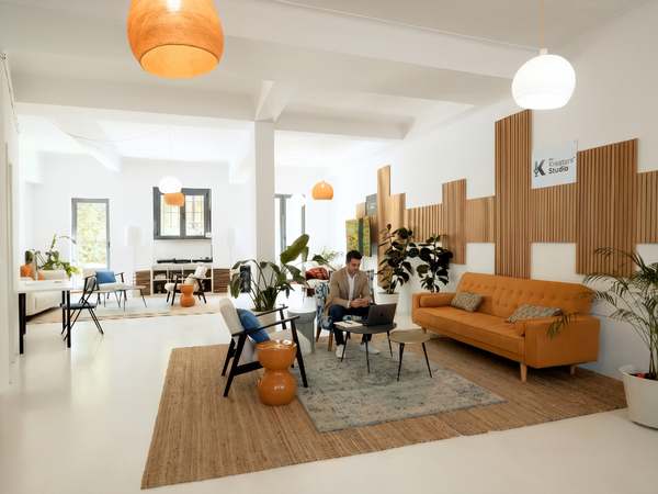 Designer lounge of the Kreators Hub event space in Alfama, Lisbon